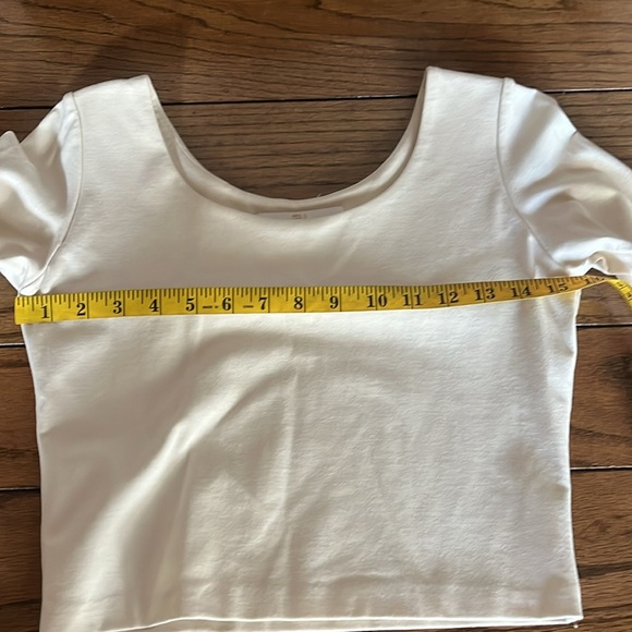 Amanda Uprichard Cropped Beige Long Sleeves Top Size M - Picture 4 of 7